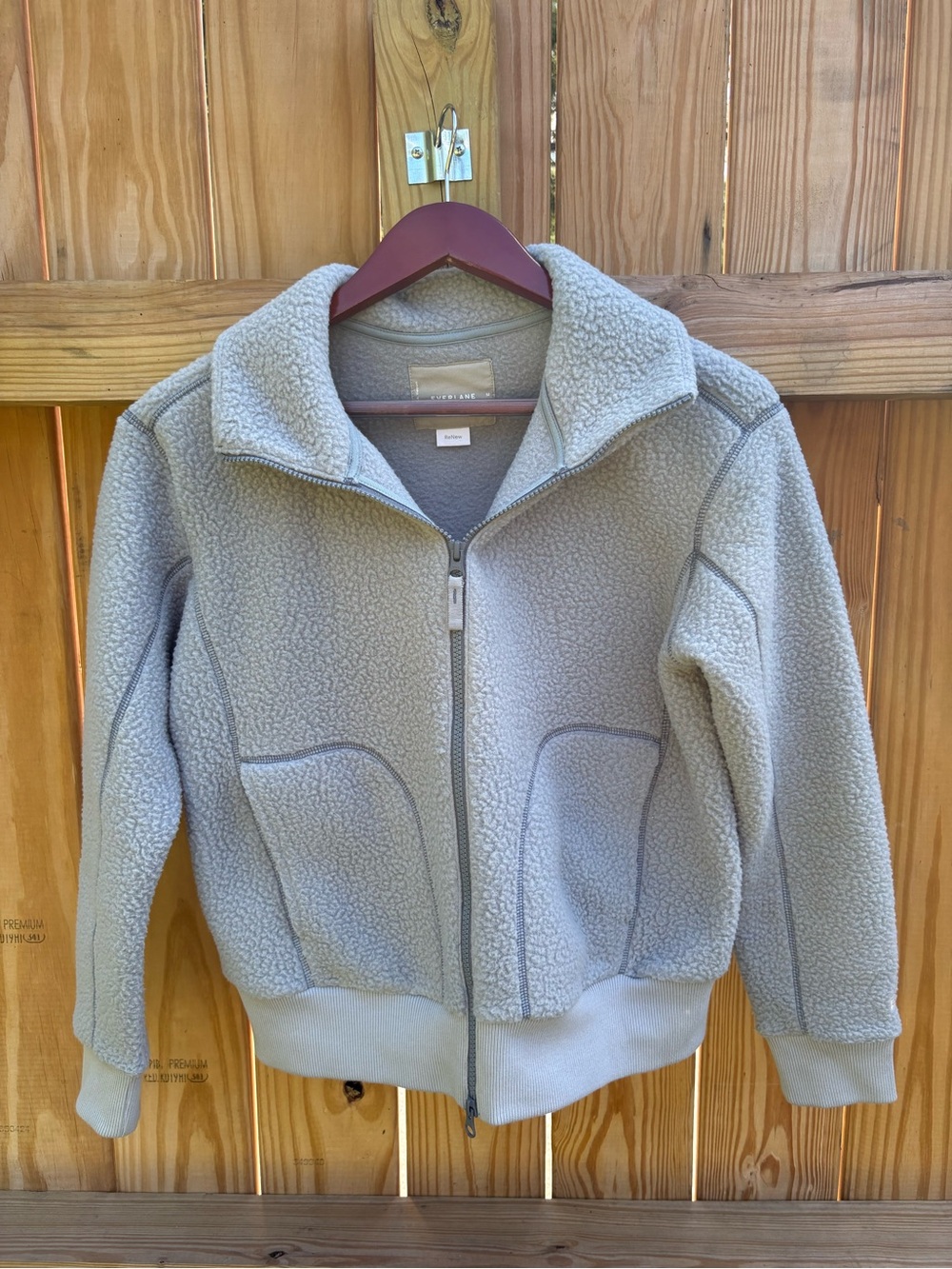 Everlane ReNew Fleece Teddy Bomber Jacket